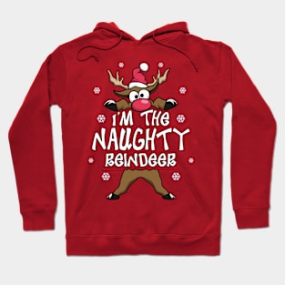 I’m The Naughty Reindeer Family Matching Christmas Pajamas Hoodie